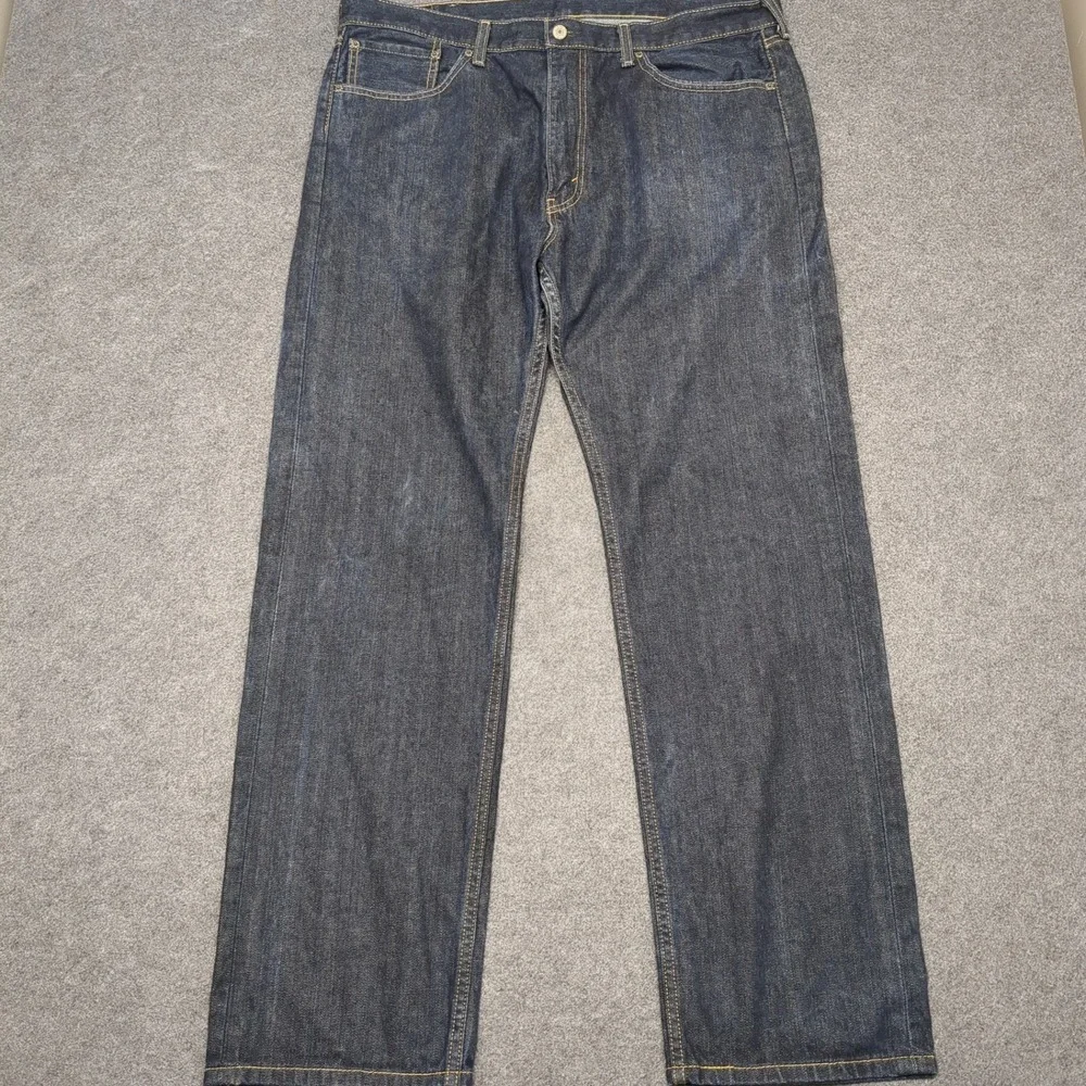 Levi‎ Strauss 505 W40 L32 Regular Fit Dark Wash Denim Jeans Mens